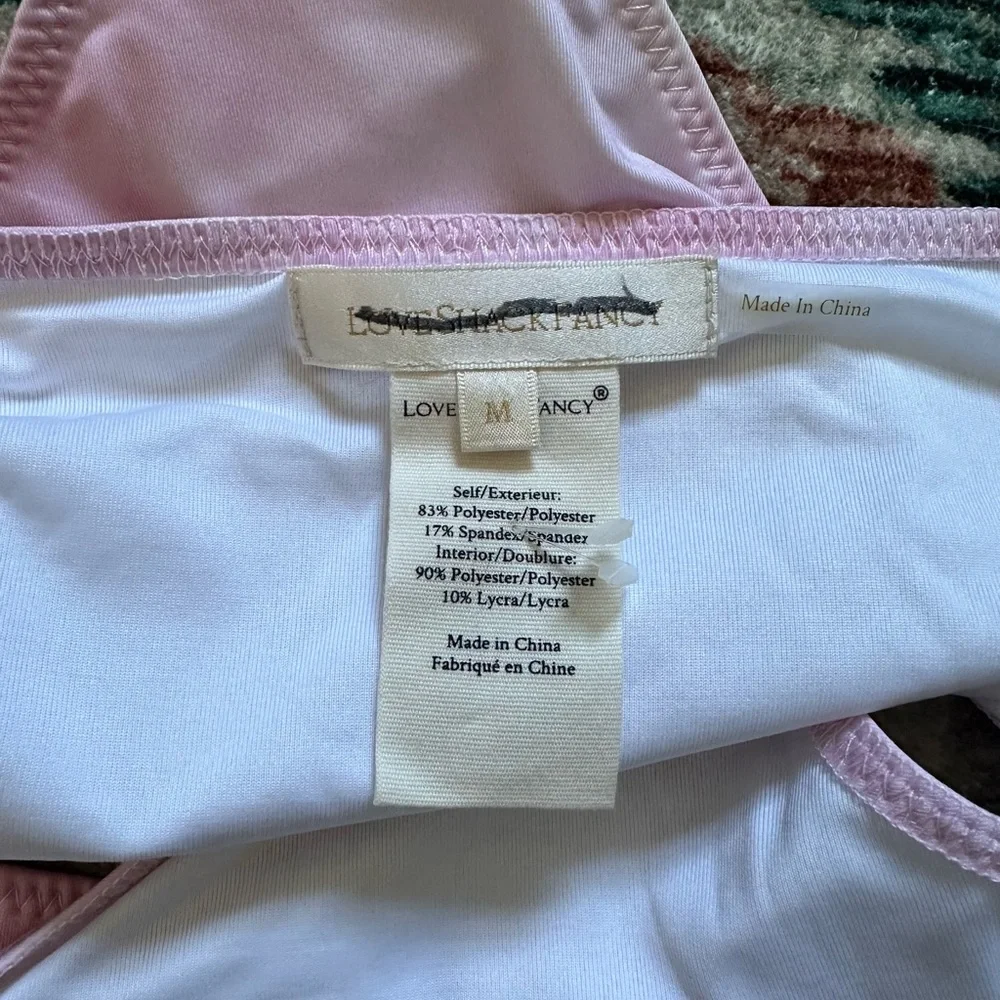 LoveShackFancy Pink/White Tie-Dye Swim Bottoms - Picture 7 of 7